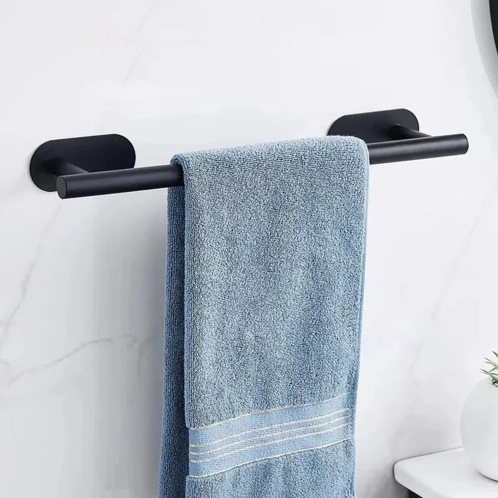 Adhesive Stainless Steel Towel Bar - No Drill Wall Mount