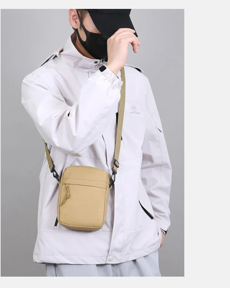 Minimalist Solid Color Crossbody Sling Bag for Men and Women
