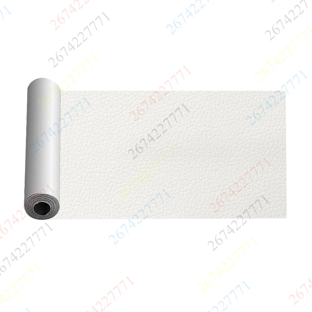 Roll of self-adhesive faux leather repair tape for furniture and accessories