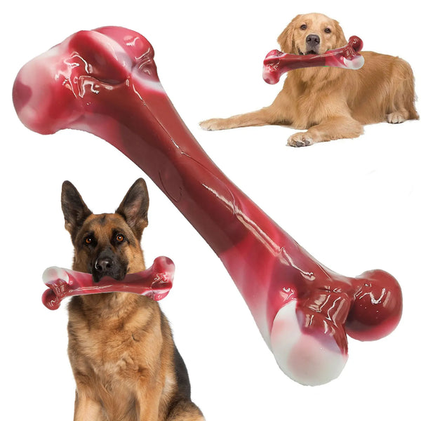 Bacon-Scented Rubber Chew Bone for Dogs