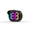 A black GPS speedometer display showing 188 km/h in bright pink and cyan digital numbers.