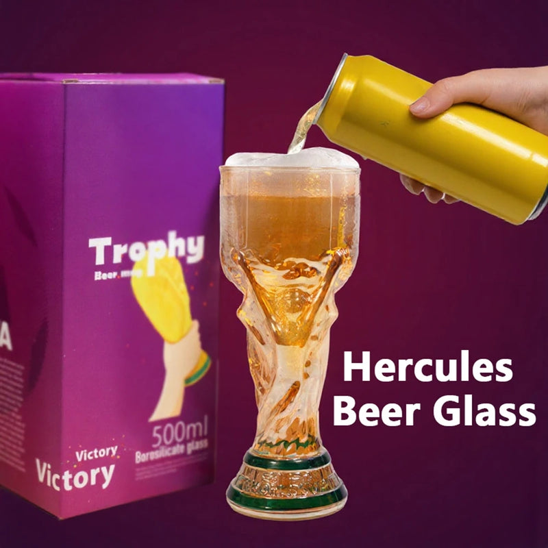Football Trophy Beer Glass