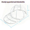 A white, newly upgraded and detachable 2-layer hat washing cage protector for baseball caps.