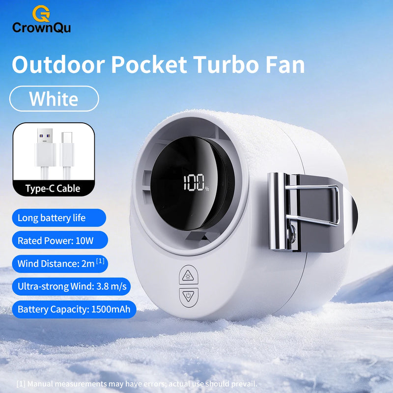 Portable Waist-Clip Fan with 6 Speed Settings