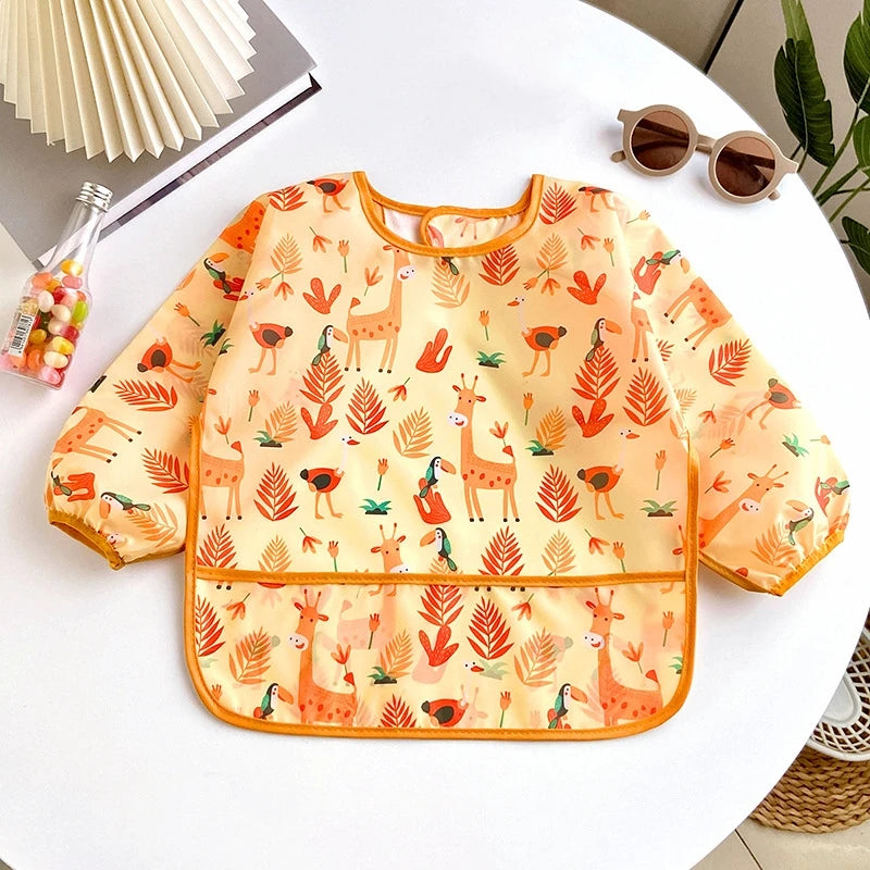 Waterproof Long-Sleeve Baby Feeding Smock