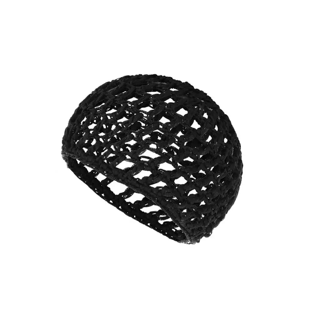 Black mesh crochet hair net for sleeping and everyday wear
