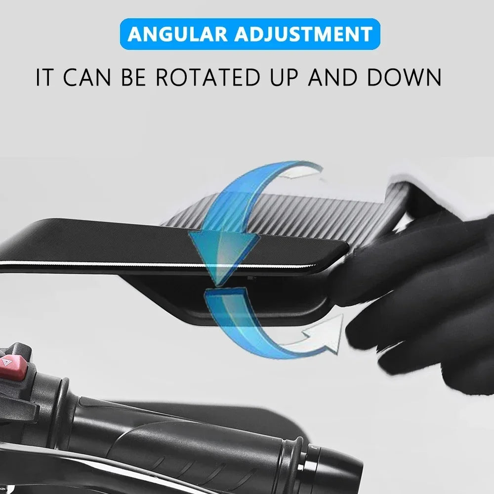 Universal Motorcycle Side Mirrors with Adjustable Winglets