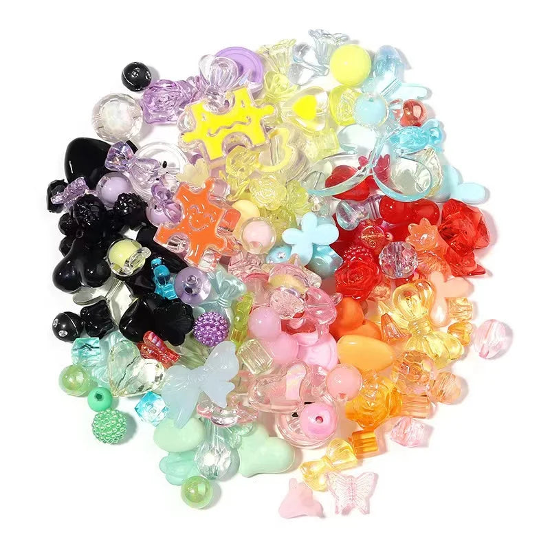 Colorful Acrylic Bead Mix for DIY Jewelry