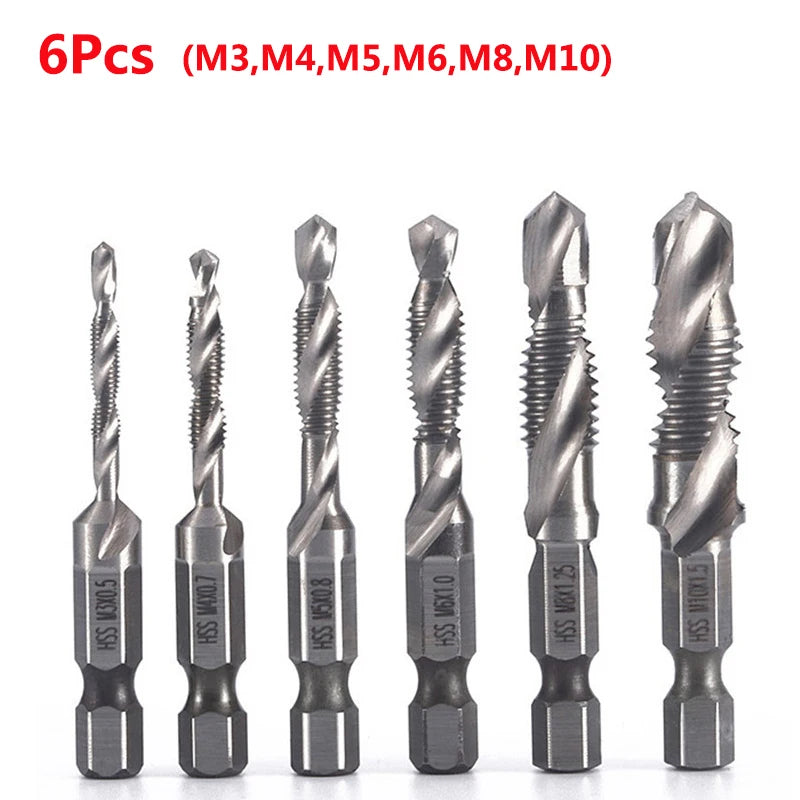 Metric Thread Tap Set - Titanium Coated HSS Drill Bits