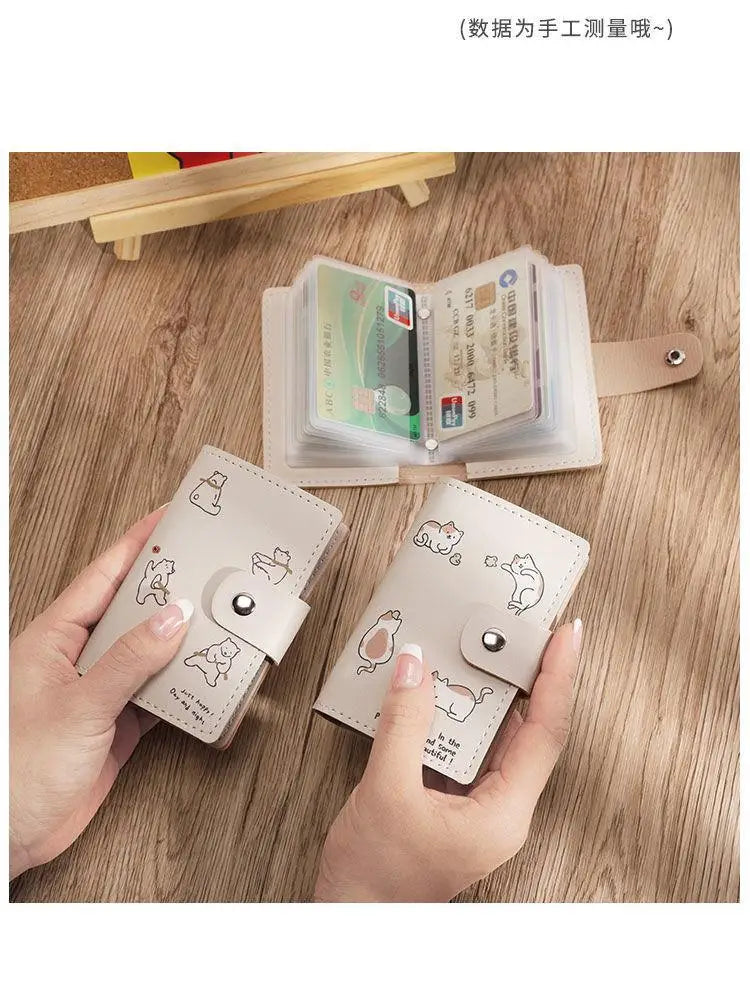 Cartoon Cat Card Holder Wallet with Anti-Theft RF Blocking