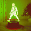 Leuchtende 3D-Touch-LED-Nachtleuchte in Form einer männlichen Figur, beleuchtet in leuchtendem Grün.