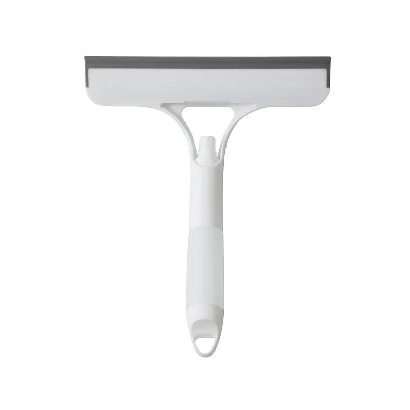 A white multi-function window cleaning tool set with a flat cleaning pad and handle.