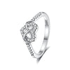 Sterling Silver Heart Ring with Cubic Zirconia