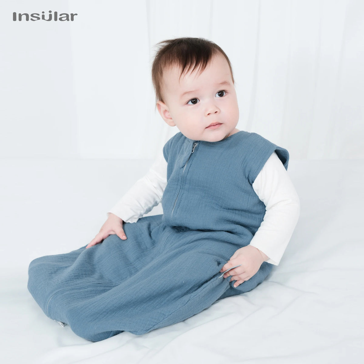 Muslin Cotton Baby Sleeping Bag – Anti-Kicking Cocoon for Newborns to 18 Months