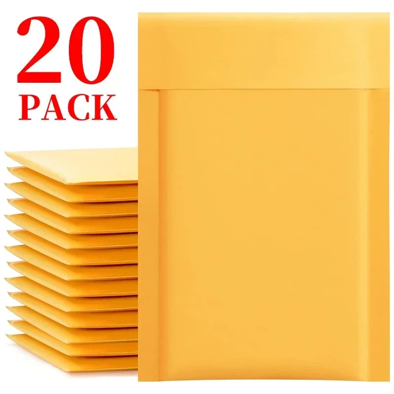 Kraft Bubble Mailers with Self-Sealing Adhesive