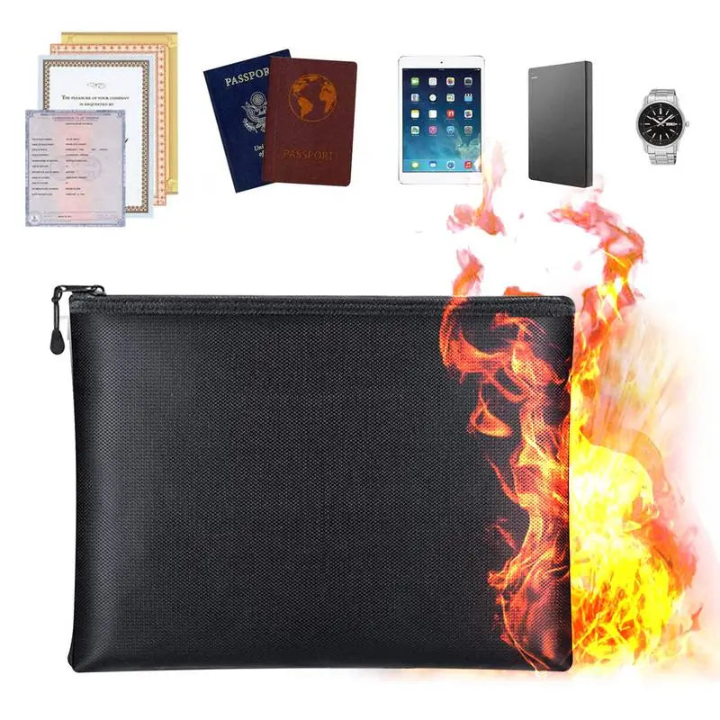Fireproof and Waterproof Document Bag for Valuables