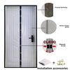 Self-Sealing Magnetic Mesh Door Screen