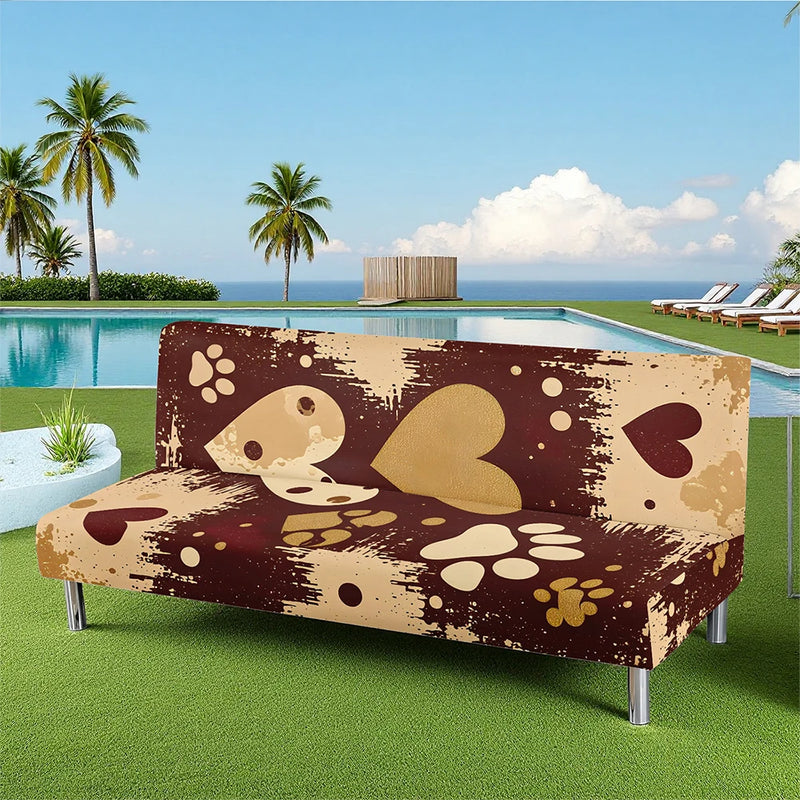 Heart & Paw Print Sofa Cover