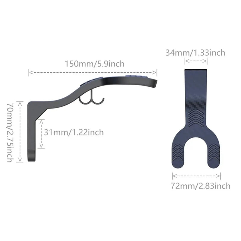 Minimalist Wall-Mounted Hook for Helmets, Bags & Keys