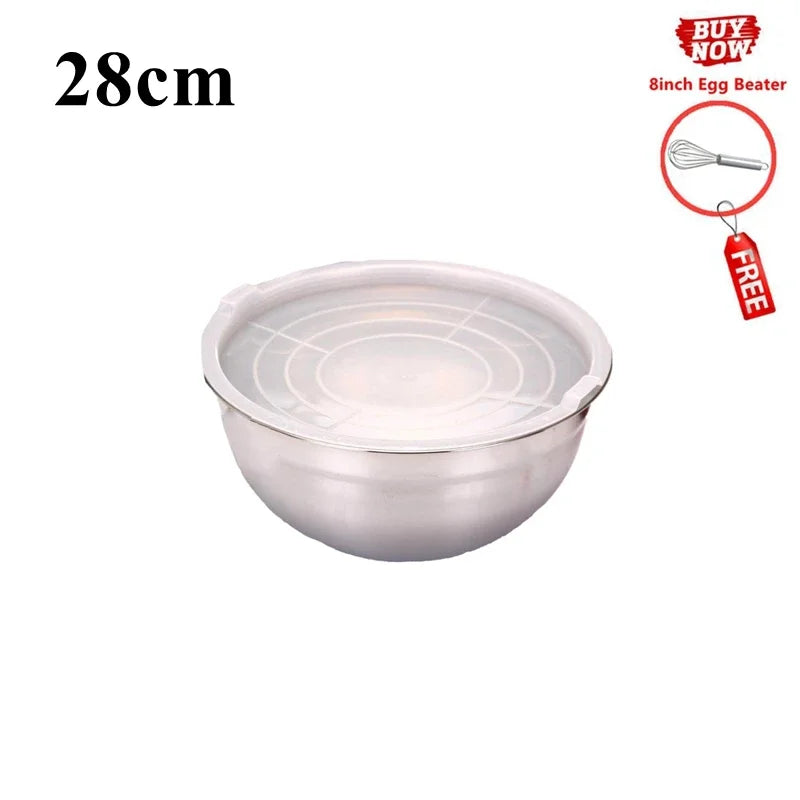 Juego de Bowls de Acero Inoxidable con Tapas Herméticas