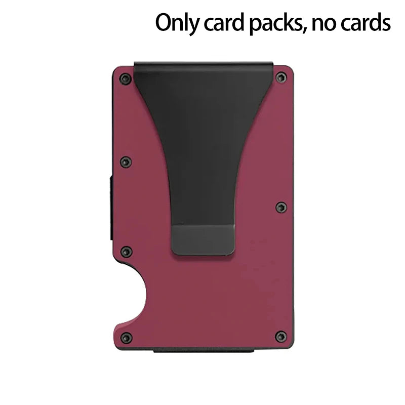 Portefeuille RFID en aluminium fin avec attache-monnaie