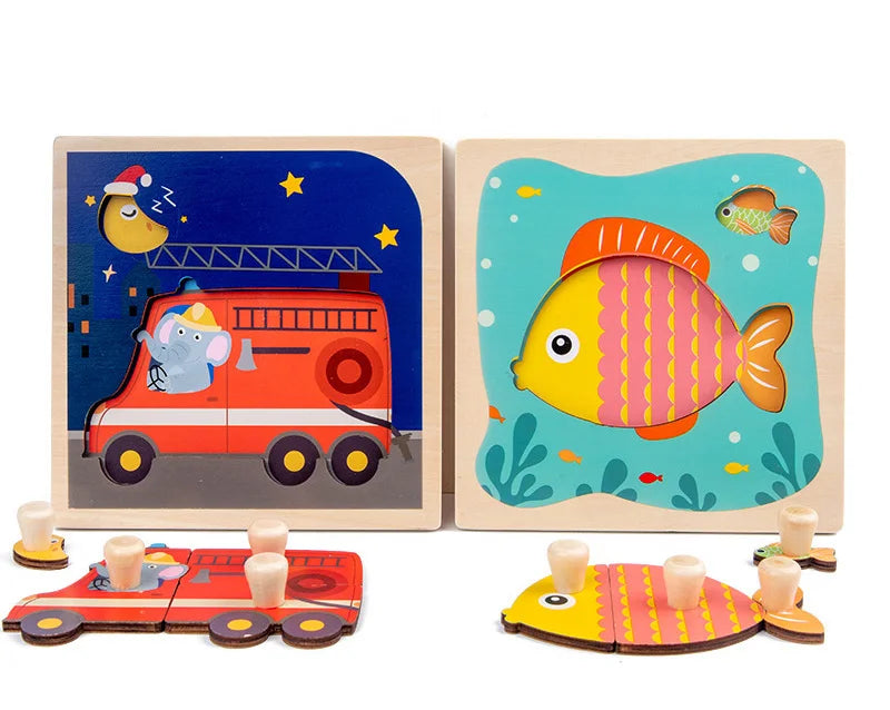 Wooden Alphabet Puzzle Board for Toddlers
