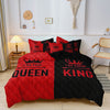 King & Queen Crown Print Duvet Cover Set