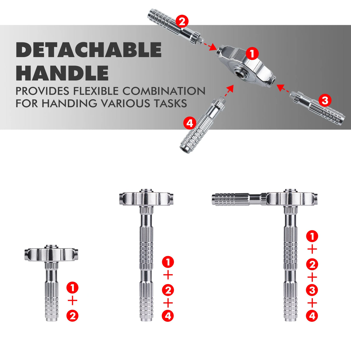 Gearless Ratchet Screwdriver Set with Magnetic S2 Steel Bits