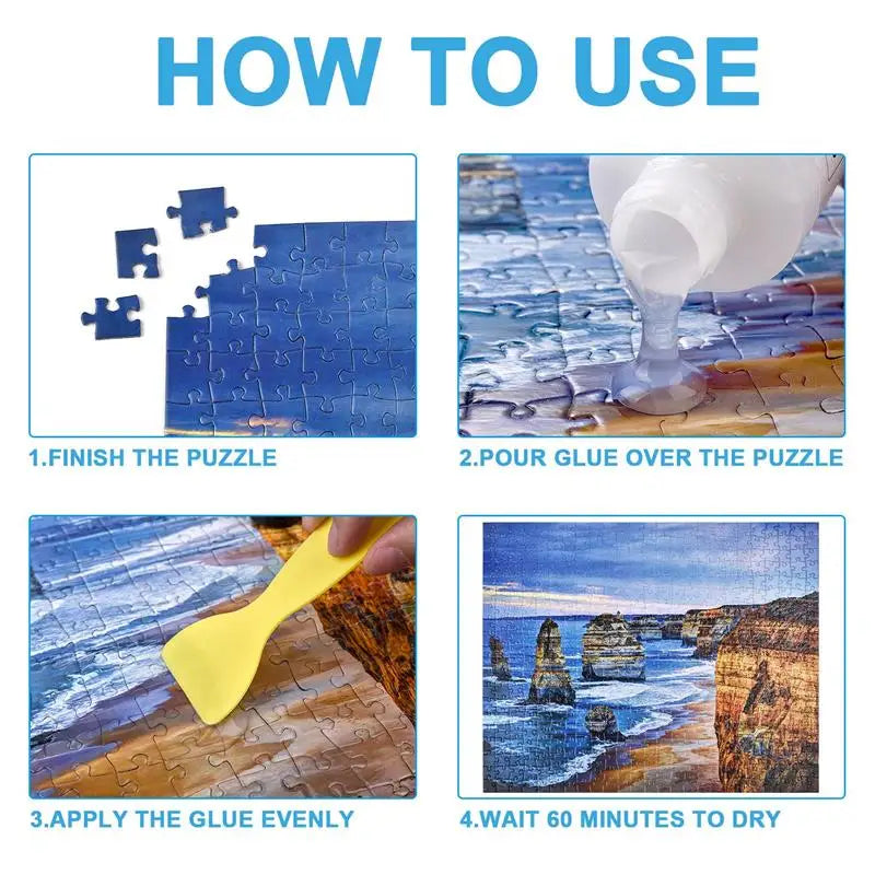 Instructions for using a Diamond Painting Sealer to finish and glue puzzles