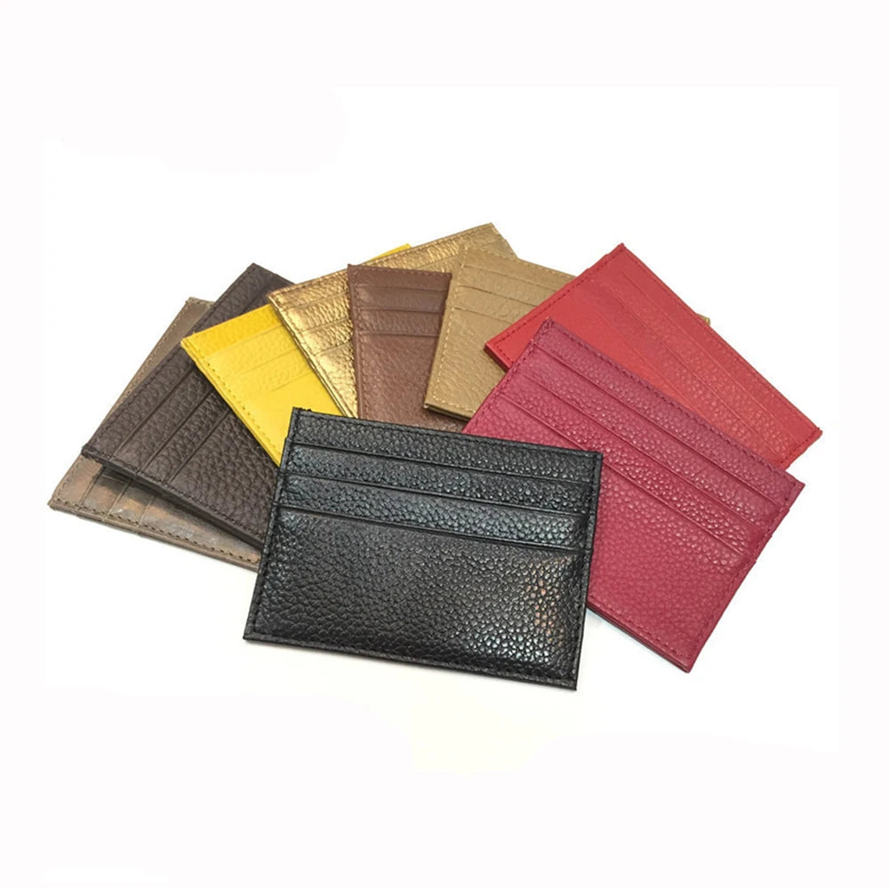 Genuine Leather Credit Card Holder – Slim ID & Card Case