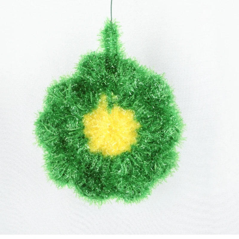 Floral Kitchen Scrubber Sponge – Non-Scratch Scouring Pad for Dishes, Pots & Pans
