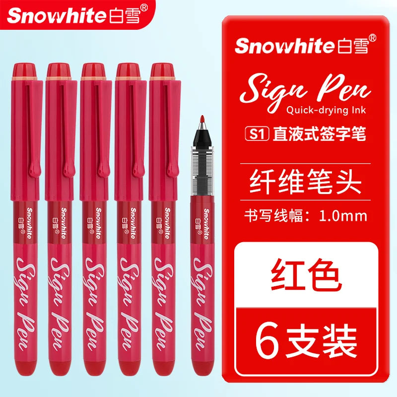 Snowhite Quick-Drying Sign Pen with 1.0mm Fiber Tip