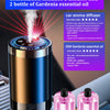Diffuseur d'arômes portable USB pour voiture avec bouteilles d'huiles essentielles et écran.