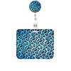 Leopard Print Retractable Badge Holder with Clip