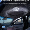 USB Star Projection Light illuminating the car ceiling with a starry night effect.