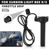 Throttle grip for Sur-Ron Light Bee X/S electric bike, made of nylon.