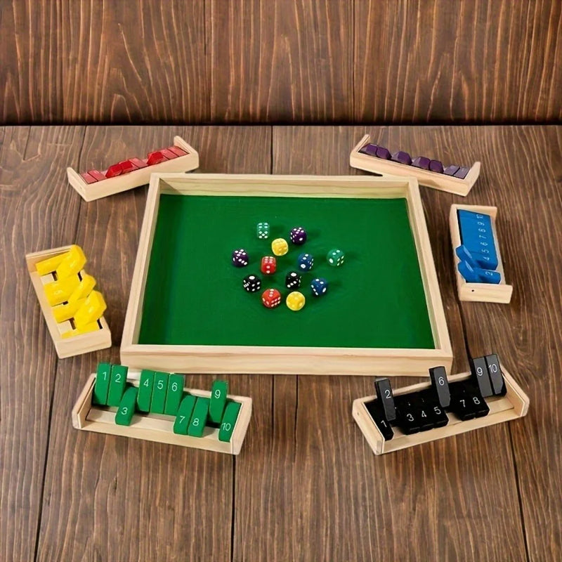 Portable Wooden Dice Game Set