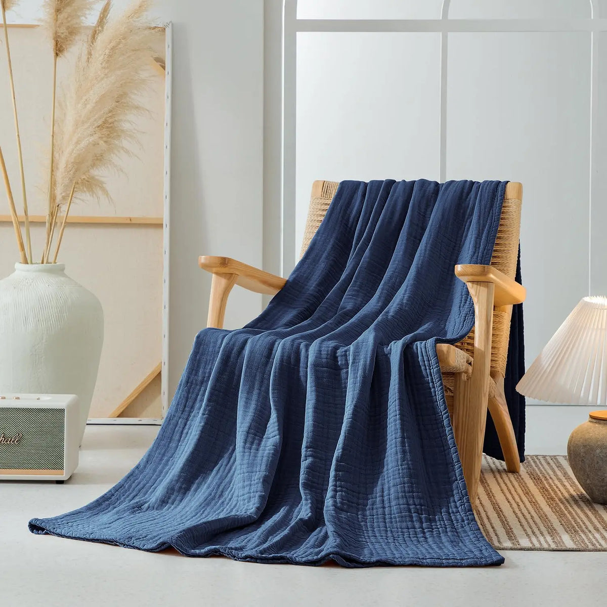 6-Layer Cotton Muslin Blanket – Lightweight & Breathable for All-Season Comfort
