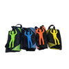 A set of hand-throw parachute toys featuring mini soldiers in green, blue, and orange colors.