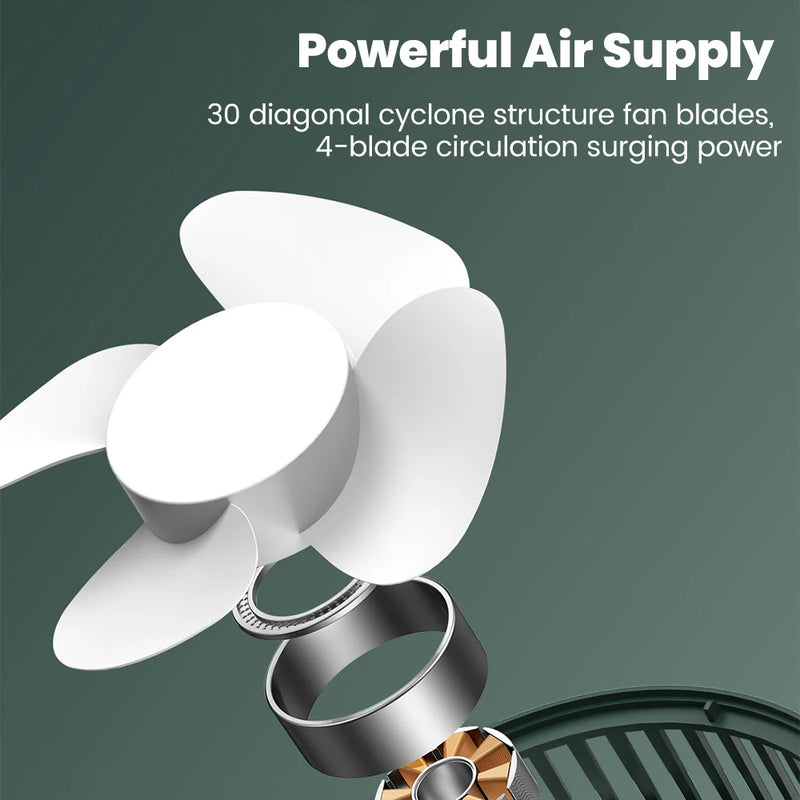 Compact USB Rechargeable Desk Fan