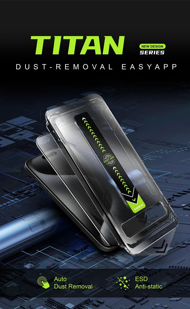Privacy Screen Protector for iPhone with Auto Dust Removal