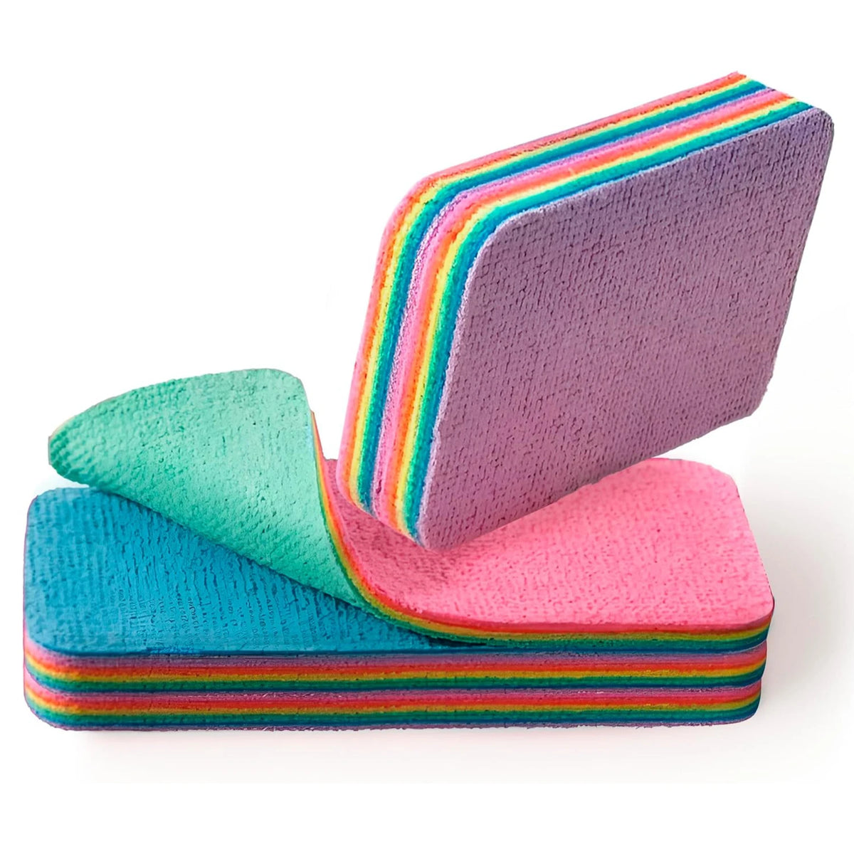 Rainbow Tear-Off Kitchen Sponge Cloth for Dishes and Surfaces