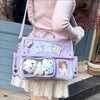 Y2K Transparent Pocket Crossbody Bag with DIY Badge Display