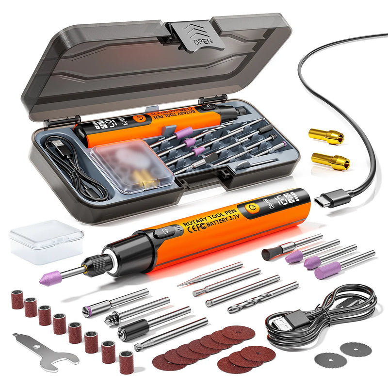 Cordless Mini Engraving Pen with LED Display