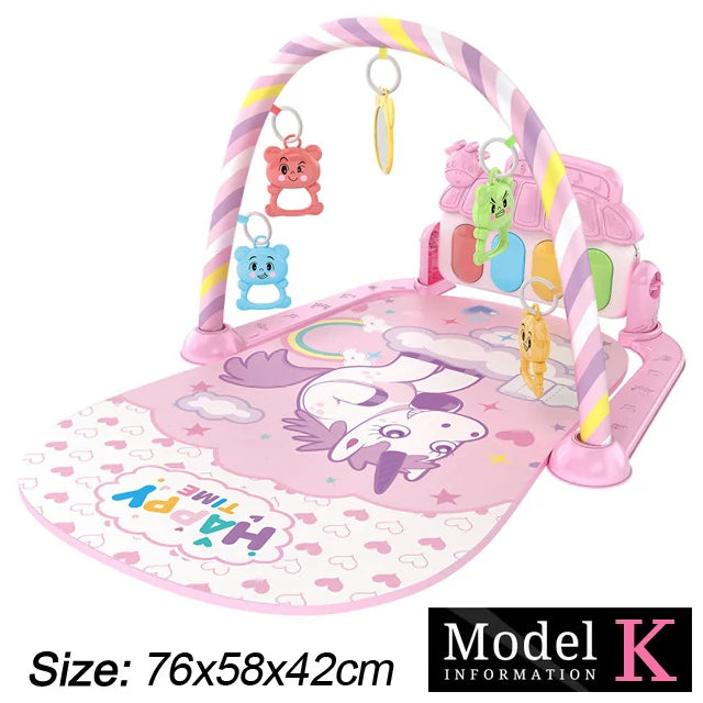 Baby Kick and Play Piano Tummy Time Mat with Detachable Toys
