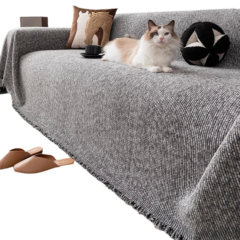 Chenille Anti-Slip Sofa Cover with Backrest Protector