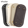 PU Leather Crochet Bag Base with Metal Feet