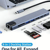 8-in-1 USB-C Hub with 4K HDMI, Gigabit Ethernet, and SD/TF Card Reader