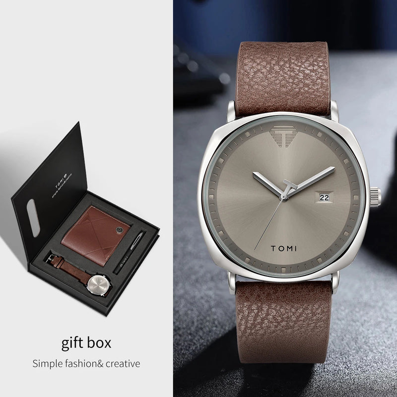 Classic Men's Watch, Wallet & Pen Gift Set