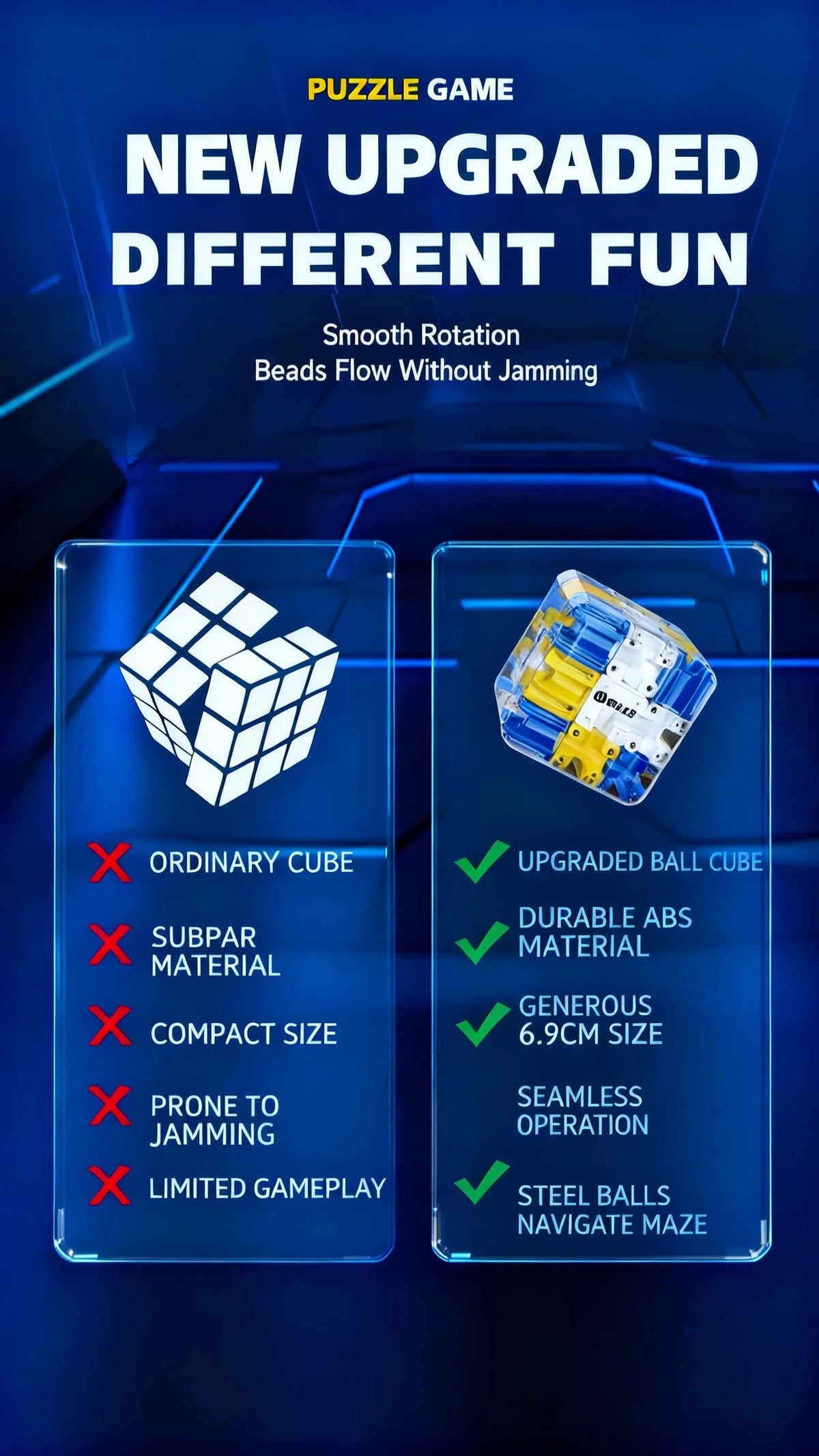 3D Ball Maze Puzzle Cube – Brain Teaser & Stress Relief Toy